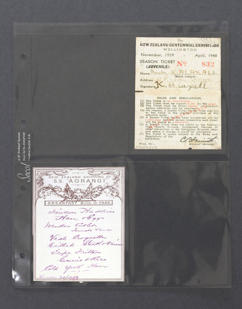 Secol Polyester Page 4 Pocket - Binder: 115mmx145mm & Hanging: 110mmx153mm