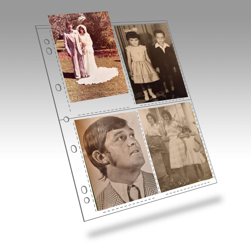 Polypropylene Page 4 Pocket 4x5"-102mmx127mm