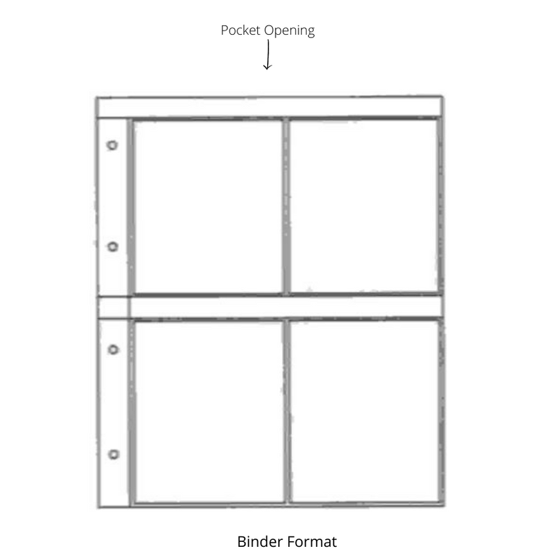 Secol Polyester Page 4 Pocket - Binder: 115mmx145mm & Hanging: 110mmx153mm