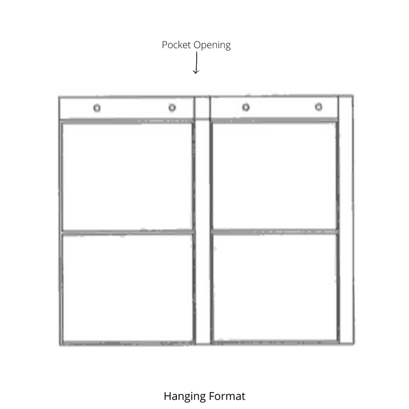 Secol Polyester Page 4 Pocket - Binder: 115mmx145mm & Hanging: 110mmx153mm