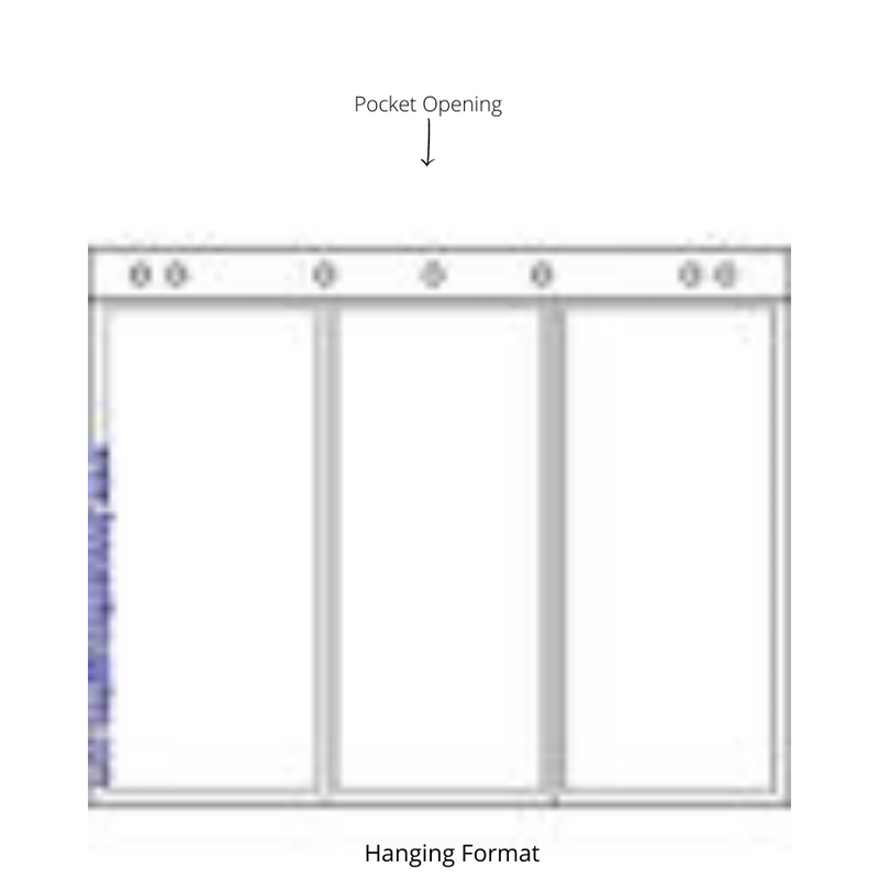Secol Polyester Page 3 Pocket - 4x9" - 102mmx230mm